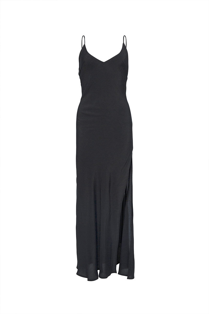 90s black dress 90s Black Ruffle Tank Dress