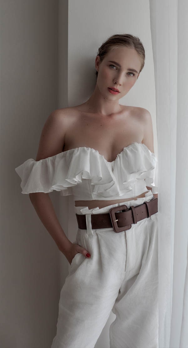 AU DU JOUR PANT WHITE - Miss Milne