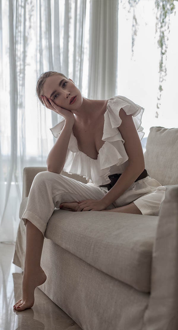 AU DU JOUR PANT WHITE - Miss Milne