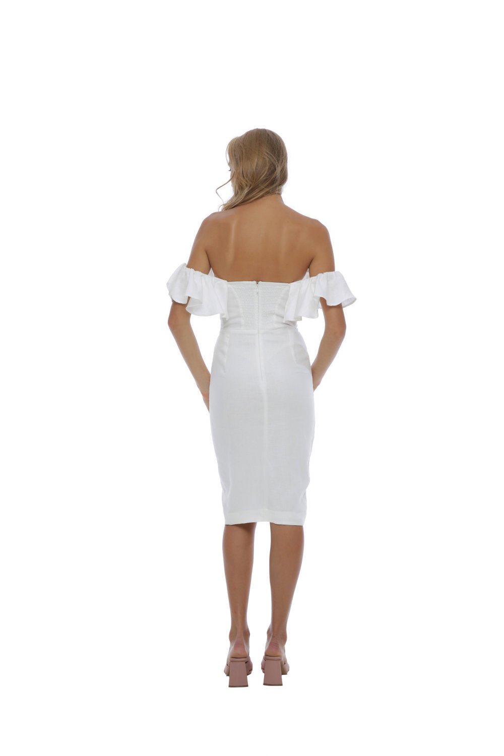 Lou Lou Ruffle Dress White - Miss Milne